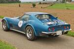 Heckansicht der Corvette Stingray bei der Luxemburg Classic Rallye.