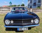 =Chevrolet 1967´er Camaro Convertible, ausgestellt bei der Oldtimerausstellung bei Schloss Fasanerie, 06-2025