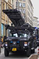 Lenco Bear Cat, Gepanzertes Fahrzeug der luxemburgischen Polizei, nahm an der Militärparade in Luxemburg Stadt teil.