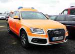 =Audi Q5 vom Rettungsdienst NORDSACHSEN, gesehen auf dem Parkplatz bei der RettMobil 2017 in Fulda - Mai 2017