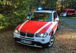 Feuerwehr Maintal BMW X3 KdoW 2 (Florian Maintal 2-10-1) am 13.10.18 bei der Jugendfeuerwehr Abschlussübung am Gänseweiher 