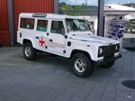 Land Rover des Roten Kreuzes ausgestellt im Verkehrshaus in Luzern am 21.05.2016