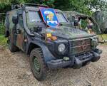 =MB G-Klasse als Einsatzfahrzeug der Bundeswehr, ausgestellt beim Hessentag in Fulda, 06-2026