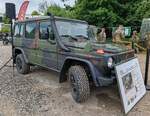 =MB G-Klasse als Einsatzfahrzeug der Bundeswehr, ausgestellt beim Hessentag in Fulda, 06-2026