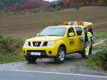 Nissan Pathfinder der Firma JECAR im Auftrag des ADAC unterwegs im Raum Jena am 02.11.09