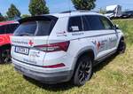 =Skoda Kodiaq des DRK SONNEBERG, gesehen auf dem Parkplatz der 2025er Rettmobil in Fulda