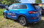 =Skoda Kodiaq der Firma BLUE SAFE, gesehen auf dem Parkplatz der 2025er RettMobil in Fulda