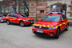Feuerwehr Mainz VW Tiguan KdoW am 31.12.25 beim Silvester Abschwimmen 2025 in Mainz am Rheinufer