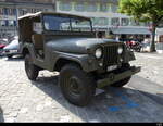 Oldtimer Willys Jeep am Internationalen Oldtimer Treffen in Aarberg am 2023.08.13