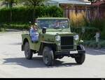 Hellgrüner Willys Jeep zu Besuch am Bus & Oldtimertreffen vom 01-03.08.2025 in Orpund Bild vom am 03.08.2025