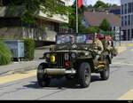 Grüner Willys Jeep zu Besuch am Bus & Oldtimertreffen vom 01-03.08.2025 in Orpund Bild vom am 03.08.2025