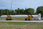 Ein Transportwagen für Raketen - in diesem Falle die Capricornio-Rakete - war im Museo del Aire in Cuatro Vientos zu sehen.