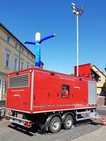 =Polyma-Notstromaggregat aus dem Katastrophenschutzprogramm des Landes Hessen, eingesetzt beim Tag des Blaulichts 2023 in Hünfeld.