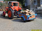 PKW-Anhänger DDR Eigenbau BJ:1977 beim Holz Transport Bild habe ich am 27.04.2012 gemacht.