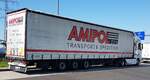 =Scania-Sattelzug der Spedition AMIPOL rastet im Mai 2022 an der A 3
