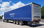 =MAN TGX-Sattelzug von NORDIC-Trucking rastet im Juni 2022 an der A 7
