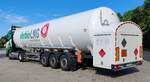 =Iveco Tanksattelzug von VERBIO-Gas steht zur Fahrerpause an der A 7, 07-2025