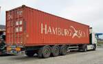 =DAF XF transportiert einen Container von Hamburg-Süd, 11-2021