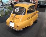 Heckansicht einer BMW Isetta 300 im ADAC-Look aus dem Jahr 1959. Techno Classica Salon in Dortmund am 25.09.2026.