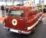 Heckansicht vom Opel Olympia Rekord Kasten-Lieferwagen des AvD aus dem Jahr 1956.
