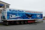 Kühlkoffer Sattelauflieger Kutterfisch wir fischen nur das Beste ´raus ! im Hafen von Cuxhaven am 16.05.2014
