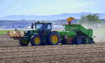 JD 6155R mit Kartoffelpflanzmaschine ALL IN ONE PROFI bei der Arbeit, April 2026