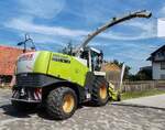 =Claas Jaguar 870, ausgestellt zum Firmengeburtstag:  66 Jahre Lohnunternehmen HERRLICH  aus Langenbieber, 06-2026