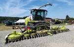 =Claas Jaguar 970, ausgestellt zum Firmengeburtstag:  66 Jahre Lohnunternehmen HERRLICH  aus Langenbieber, 06-2026