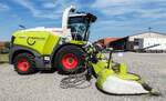=Claas Jaguar 970, ausgestellt zum Firmengeburtstag:  66 Jahre Lohnunternehmen HERRLICH  aus Langenbieber, 06-2026