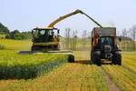 Fendt 820  mit Joskin Kipper und LU Schmerer Krone Big X1180 bei Echzell am 29.05.26 bei der GPS Ernte 