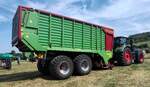 =Deutz Warrior 9340 mit Strautmann-Ladewagen, ausgestellt beim Firmengeburtstag:  66 Jahre Lohnunternehmen HERRLICH  aus Langenbieber, 06-2026