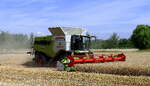Claas Lexion 8700, bei der Getreideernte in der Ortenau, Jul 2026
