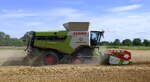 Claas Lexion 8700, bei der Getreideernte in der Ortenau, Juli 2026