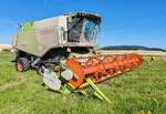 =Claas Lexion 670 steht auf einem Feld in der N�he von Meiningen, 07-2026