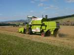 Claas Dominator 58 Spezial auf einem Getreidefeld in 36088 Hnfeld-Dammersbach am 15.07.08.
