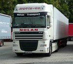 DAF XF der Spedition  NOLAN  rastet am Autohof Fulda Nord im Juni 2016