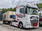 =DAF-Sattelzug von TRUCK & RAIL Containerlogistik rastet im September 2025 an der A 5