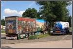 Dieser bunte Truck stand am Nachmittag des 31.07.2008 auf dem Rasthof Sauerland-West.