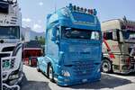 Eine DAF Zugmaschine 'Glitzer Fee' von Thialer am 20.6.26 bei der L�ndle Truckshow.