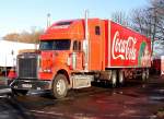 Coca Cola Truck im schönsten Sonnenlicht. Stralsund 30.11.07