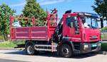 =Iveco Eurocargo mit Pritsche und Ladekran rastet im Juni 2026 an der A 3