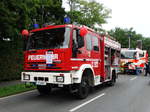 Freiwillige Feuerwehr Frankfurt Sindlingen IVECO/Magirus LF10 (Florian Frankfurt 38/42) bei einer Fahrzeugschau zum Jubiläum 125 Feuerwehr Sindlingen am 27.08.17.