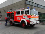 Feuerwehr Frankfurt IVECO/Magirus LF8/12 (Florian Frankfurt 46/42) am 28.10.17 in Rödelheim bei der Jugendfeuerwehr Abschlussübung 