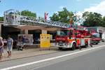 Feuerwehr Gau Algesheim IVECO Magirus DLK 18/12 (G-A 4-33) am 10.06.18 beim Tag der offenen Tür
