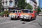 Feuerwehr Frankfurt Main IVECO LF8/12 am 02.06.19 bei der großen Parade zum Jubiläum 150 Kreisfeuerwehrverband Frankfurt