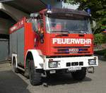 =Iveco EuroFire als TLF 16 der Feuerwehr HÜNFELD ausgestellt beim Tag der offenen Tür im Juni 2019