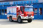 Feuerwehr Pfungstadt IVECO Magirus TLF20/40 (Florian Pfungstadt 1-24) am 12.08.23 bei einen Fototermin mit dem neuen Design.
