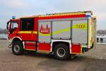 Feuerwehr Mainz Drais IVECO Magirus LF20 Kats (Florian Mainz 12/40) am 31.12.25 beim Silvester Abschwimmen 2025 in Mainz am Rheinufer
