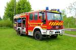 Feuerwehr Hanau Großauheim IVECO Magirus LF8/6 am 08.05.22 beim Mainuferfest