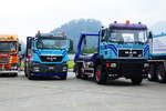 2 verschiedene MAN von der Urs Huber Transport AG am 24.6.17 am Trucker Festival in Interlaken.